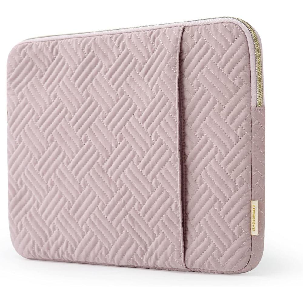 image:imageLaptop SleeveBAGSMART Laptop Cover Compatible with 13133 inch NotebookMacBook AirMacBook Pro 14 InchComputerWater Repellent Protective Case with PocketBlackBaby Pink