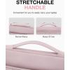 BAGSMART 15-15.6 Inch Laptop Case Sleeve for Women, Puffy Shockproof Laptop Bag with Accessories Pouch and Handle, Lightweight Computer Case Compatible with Dell, HP, MacBook Air/Pro, Rich Black(With Accessories-Pink)