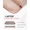 BAGSMART 15-15.6 Inch Laptop Case Sleeve for Women, Puffy Shockproof Laptop Bag with Accessories Pouch and Handle, Lightweight Computer Case Compatible with Dell, HP, MacBook Air/Pro, Rich Black(With Accessories-Warm Gray)