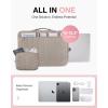 BAGSMART 15-15.6 Inch Laptop Case Sleeve for Women, Puffy Shockproof Laptop Bag with Accessories Pouch and Handle, Lightweight Computer Case Compatible with Dell, HP, MacBook Air/Pro, Rich Black(With Accessories-Warm Gray)
