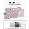 BAGSMART 15-15.6 Inch Laptop Case Sleeve for Women, Puffy Shockproof Laptop Bag with Accessories Pouch and Handle, Lightweight Computer Case Compatible with Dell, HP, MacBook Air/Pro, Rich Black(Dusty Pink)