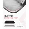BAGSMART 15-15.6 Inch Laptop Case Sleeve for Women, Puffy Shockproof Laptop Bag with Accessories Pouch and Handle, Lightweight Computer Case Compatible with Dell, HP, MacBook Air/Pro, Rich Black(With Accessories-Black)