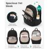 BAGSMART College Laptop Backpack, Travel Backpack for Women, Quilted Casual Daypack, Water-Resistant Bookbag for 15.6 Inch Laptop, Black(15.6 In-black)