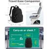 BAGSMART College Laptop Backpack, Travel Backpack for Women, Quilted Casual Daypack, Water-Resistant Bookbag for 15.6 Inch Laptop, Black(15.6 In-black)