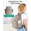BAGSMART College Laptop Backpack, Travel Backpack for Women, Quilted Casual Daypack, Water-Resistant Bookbag for 15.6 Inch Laptop, Black(15.6 In-camel)