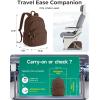 BAGSMART College Laptop Backpack, Travel Backpack for Women, Quilted Casual Daypack, Water-Resistant Bookbag for 15.6 Inch Laptop, Black(15.6 In-chocolate)