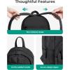 BAGSMART College Laptop Backpack, Travel Backpack for Women, Quilted Casual Daypack, Water-Resistant Bookbag for 15.6 Inch Laptop, Black(9.7 In-black)