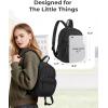 BAGSMART College Laptop Backpack, Travel Backpack for Women, Quilted Casual Daypack, Water-Resistant Bookbag for 15.6 Inch Laptop, Black(9.7 In-classic)