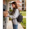 BAGSMART College Laptop Backpack, Travel Backpack for Women, Quilted Casual Daypack, Water-Resistant Bookbag for 15.6 Inch Laptop, Black(9.7 In-classic)