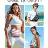 BAGSMART Fanny Packs for Women Men Crossbody Waist Bag with Adjustable Strap Belt Bag for Running Sport Travel Hiking, Pink(Pink)