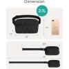BAGSMART Fanny Packs for Women with Two Ways to Install the Adjustable Strap Lightweight Crossbody Belt Bag for Traveling Workout(Black)