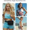 BAGSMART Fanny Packs for Women with Two Ways to Install the Adjustable Strap Lightweight Crossbody Belt Bag for Traveling Workout(Black)