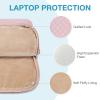 BAGSMART Laptop Sleeve 15.6 Inch, Lightweight Laptop Bag Compatible with MacBook Pro 16 Inch,15.6 Inch HP,Dell,Acer Aspire,Asus Notebook, Protective Case with Shoulder Strap,Pocket,Handle, Gray(Pink)