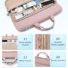 BAGSMART Laptop Sleeve 15.6 Inch, Lightweight Laptop Bag Compatible with MacBook Pro 16 Inch,15.6 Inch HP,Dell,Acer Aspire,Asus Notebook, Protective Case with Shoulder Strap,Pocket,Handle, Gray(Pink)