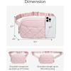 BAGSMART Puffy Fanny Packs for Women Crossbody Belt Bag with Adjustable Strap, Quilted Waist Pack Purse for Traveling Shopping Workout(Beige)
