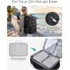 BAGSMART Rolling Backpack for Women, Wheeled Backpack with Packing Cube, Travel Back pack with Wheels, Carry On Suitcase Bag 17 Inch Large Roller Daypack, Black(Champagne)