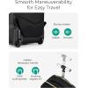 BAGSMART Rolling Backpack for Women, Wheeled Backpack with Packing Cube, Travel Back pack with Wheels, Carry On Suitcase Bag 17 Inch Large Roller Daypack, Black(Champagne)