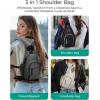 BAGSMART Small Crossbody Sling Bag for Men Women, Small Sling Backpack Shoulder Bag, Anti-Theft Chest Daypack(Beige)