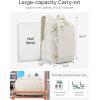 BAGSMART Travel Backpack Women, 15.6 Inch Carry On Backpack Flight Approved, TSA Approved Personal Item Travel Bag, Water Resistant Weekender Bag Luggage Daypack, Beige(Brown)