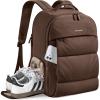 BAGSMART 30L Travel Backpack for Women, Carry on Backpack for Airplanes, Gym Backpack with Shoe Compartment, Lightweight Travel Bag Fits 15.6 Inch, Water-Resistant, Black(Chocolate)