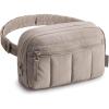 BAGSMART Fanny Packs for Women Cross Body, Quilted Puffy Belt Bag with Pockets, Fashion Waist Packs for Traveling Hiking Camel(Camel)