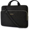 BAGSMART Laptop Sleeve 15.6 Inch, Lightweight Laptop Bag Compatible with MacBook Pro 16 Inch,15.6 Inch HP,Dell,Acer Aspire,Asus Notebook, Protective Case with Shoulder Strap,Pocket,Handle, Gray(Black-Shoulder Strap)