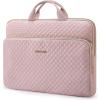 BAGSMART Laptop Sleeve 15.6 Inch, Lightweight Laptop Bag Compatible with MacBook Pro 16 Inch,15.6 Inch HP,Dell,Acer Aspire,Asus Notebook, Protective Case with Shoulder Strap,Pocket,Handle, Gray(Pink)
