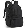 BAGSMART Travel Laptop Backpack, College Backpack for Women, Quilted Small Computer Bookbag, Water-Resistant 15.6 Inch Laptop Casual Bag, Beige(01-black)