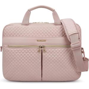 BAGSMART 17.3/15.6 Inch Laptop Bag, Briefcase for Women Computer Messenger Bag Office Travel Business, Black(Pink)