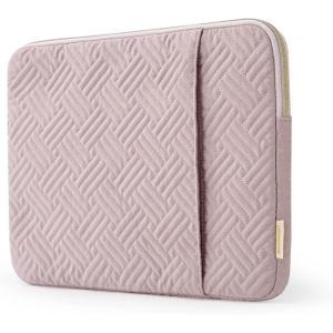 Laptop Sleeve,BAGSMART Laptop Cover Compatible with 13-13.3 inch Notebook,MacBook Air,MacBook Pro 14 Inch,Computer,Water Repellent Protective Case with Pocket,Black(Baby Pink)