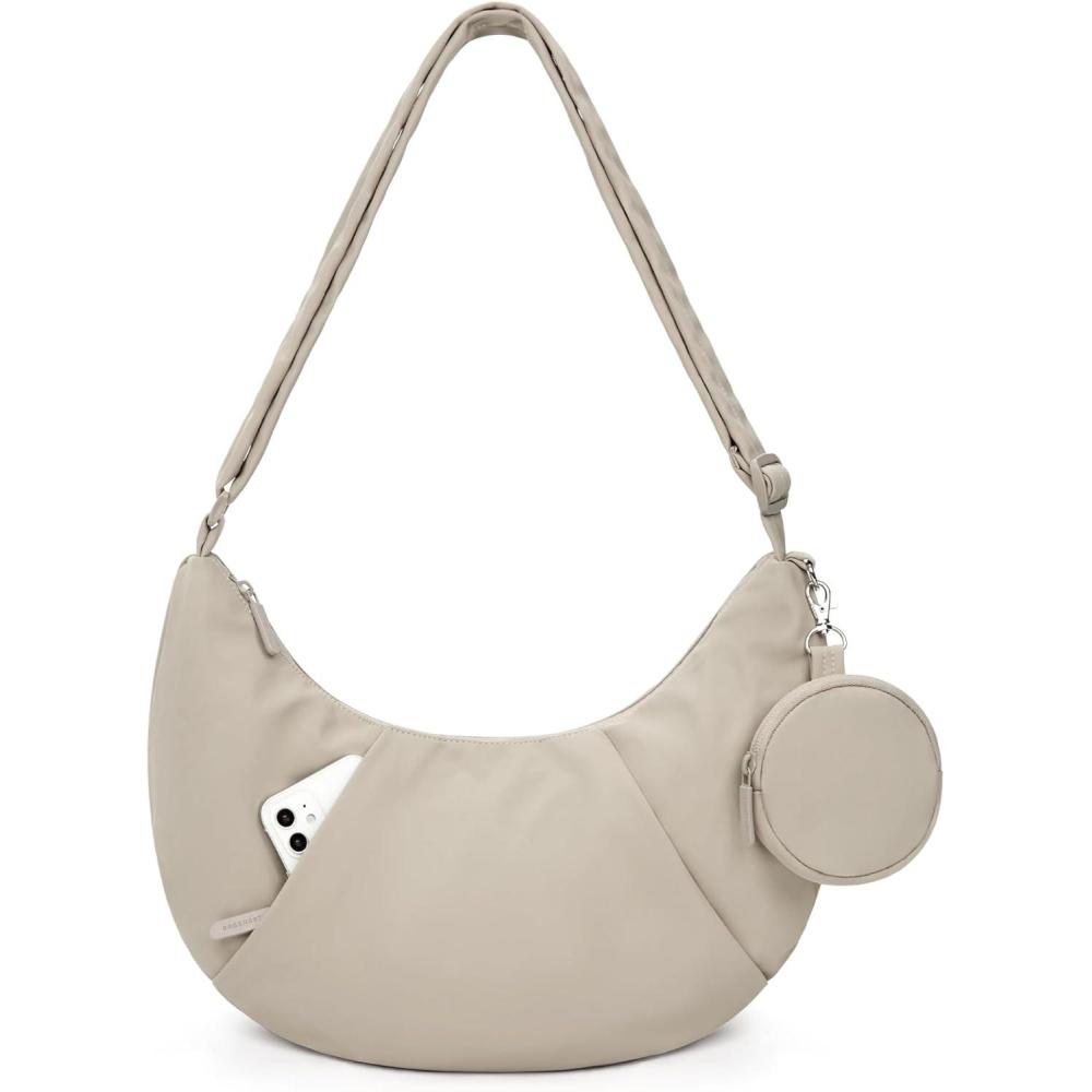image:imageBAGSMART Puffy Water Bottle Crossbody Bags for Women Small Cross body Purse With Bottle Holder Hobo Handbag for Travel45lcamel