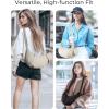 BAGSMART Puffy Water Bottle Crossbody Bags for Women, Small Cross body Purse With Bottle Holder, Hobo Handbag for Travel(4.5l-camel)