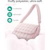 BAGSMART Puffy Water Bottle Crossbody Bags for Women, Small Cross body Purse With Bottle Holder, Hobo Handbag for Travel(6l-camel)