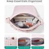 BAGSMART Puffy Water Bottle Crossbody Bags for Women, Small Cross body Purse With Bottle Holder, Hobo Handbag for Travel(6l-pink)