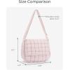 BAGSMART Puffy Water Bottle Crossbody Bags for Women, Small Cross body Purse With Bottle Holder, Hobo Handbag for Travel(6l-pink)