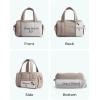 BAGSMART Reiki Gym Bag for Women, Medium Yoga Mat Crossbody Bag with Wet & Dry Pocket, Quilted Gym Shoulder Bag for Weekend, Lavender Gray(5L-Latte Brown)