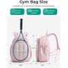 BAGSMART Tennis Gym Bag for Women, Tennis Bag Holds 2 Rackets with Shoe Compartment & Wet Pocket, Sports Duffle Bags fits up to 15.6″ Laptop, Women Overnight Weekend Bag(F-Candy Pink)