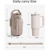 BAGSMART Water Bottle Holder Bag with Strap, 40/32 oz Crossbody Bag Gym Accessories, Sling Purses for Women(Camel)