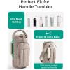 BAGSMART Water Bottle Holder Bag with Strap, 40/32 oz Crossbody Bag Gym Accessories, Sling Purses for Women(Purple)