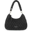 BAGSMART Puffy Water Bottle Crossbody Bags for Women, Small Cross body Purse With Bottle Holder, Hobo Handbag for Travel(2.7-black)