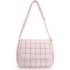 BAGSMART Puffy Water Bottle Crossbody Bags for Women, Small Cross body Purse With Bottle Holder, Hobo Handbag for Travel(6l-pink)