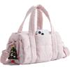 BAGSMART Reiki Gym Bag for Women, Medium Yoga Mat Crossbody Bag with Wet & Dry Pocket, Quilted Gym Shoulder Bag for Weekend, Lavender Gray(5L-Baby Pink)