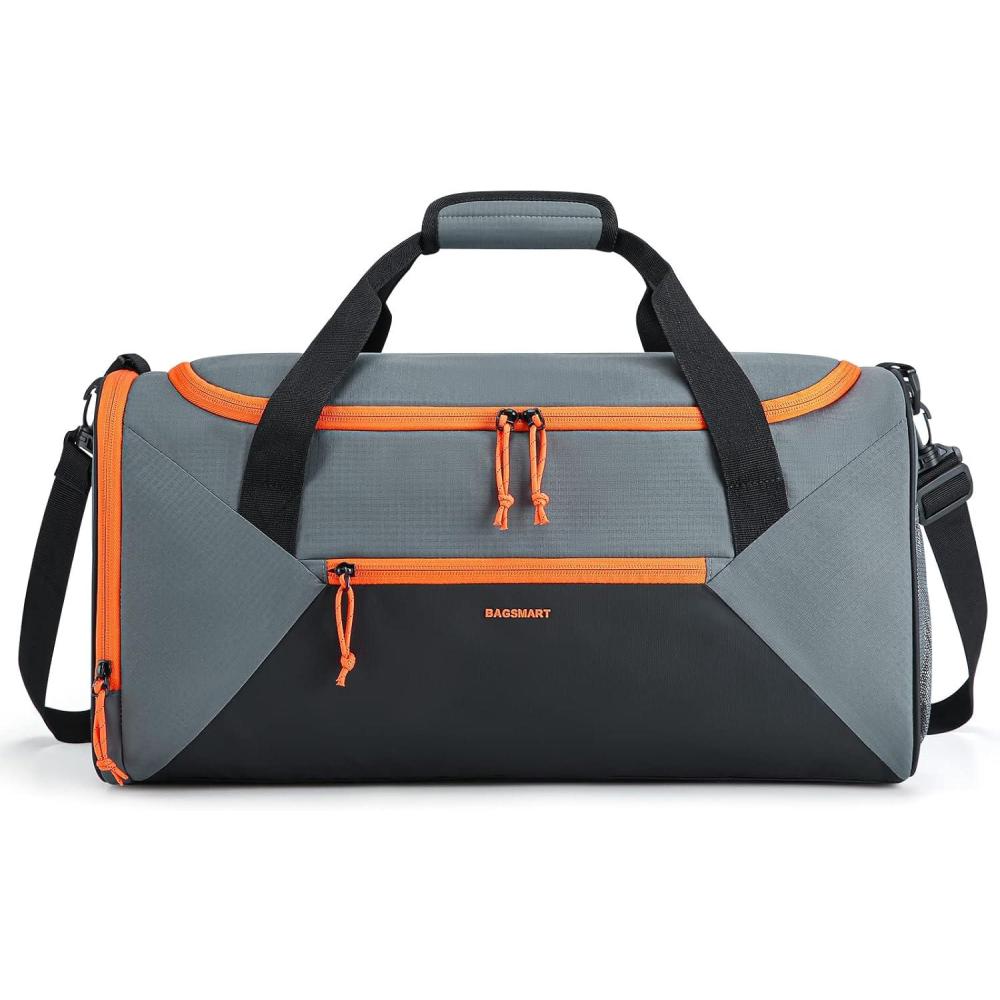 image:imageBAGSMART Gym Bags for Men 36L Small Sports Bag With Shoe Bag Lightweight Weekender Carry On Duffel Bag Water Resistant Workout Duffel Bags for Traveling Black