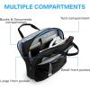 BAGSMART 17.3 Inch Laptop Bag, Expandable Computer Bag Laptop Briefcase Men Women,Laptop Shoulder Bag,Work Bag Business Travel Office, Black(Black-15.6 Inch)