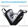 BAGSMART 17.3 Inch Laptop Bag, Expandable Computer Bag Laptop Briefcase Men Women,Laptop Shoulder Bag,Work Bag Business Travel Office, Black(Black-17.3 Inch)