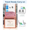 BAGSMART Carry On Travel Backpack, 17 Inch Large Travel backpack Carry On Flight Approved, Anti-theft Personal Item Backpack Travel Bag With Shoe Bag, 30L Water Resistant Casual Daypack, Beige(Pink)