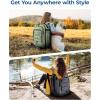 BAGSMART Carry On Travel Backpack, 17 Inch Large Travel backpack Carry On Flight Approved, Anti-theft Personal Item Backpack Travel Bag With Shoe Bag, 30L Water Resistant Casual Daypack, Beige(Green)