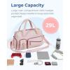 BAGSMART Gym Bag with Shoe Compartment – 29L Personal Travel Duffle Bag for Women & Men – Weekender Overnight Carry On Bag