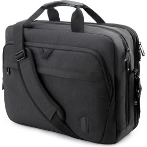 BAGSMART 17.3 Inch Laptop Bag, Expandable Computer Bag Laptop Briefcase Men Women,Laptop Shoulder Bag,Work Bag Business Travel Office, Black(Black-18.4 Inch)