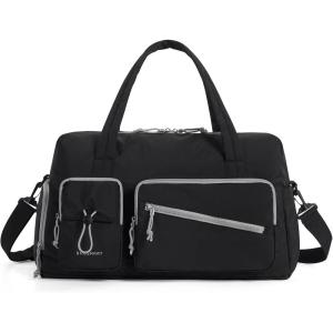 BAGSMART Gym Bag with Shoe Compartment – 29L Personal Travel Duffle Bag for Women & Men – Weekender Overnight Carry On Bag